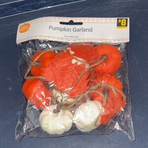 Pumpkin Garland - Orange and White